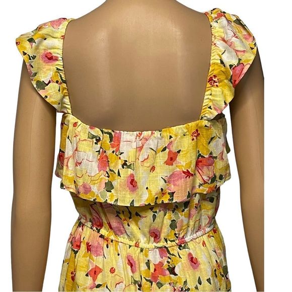 FINAL DROP! Lauren Conrad Yellow Floral Sundress Size XL - Picture 6 of 8